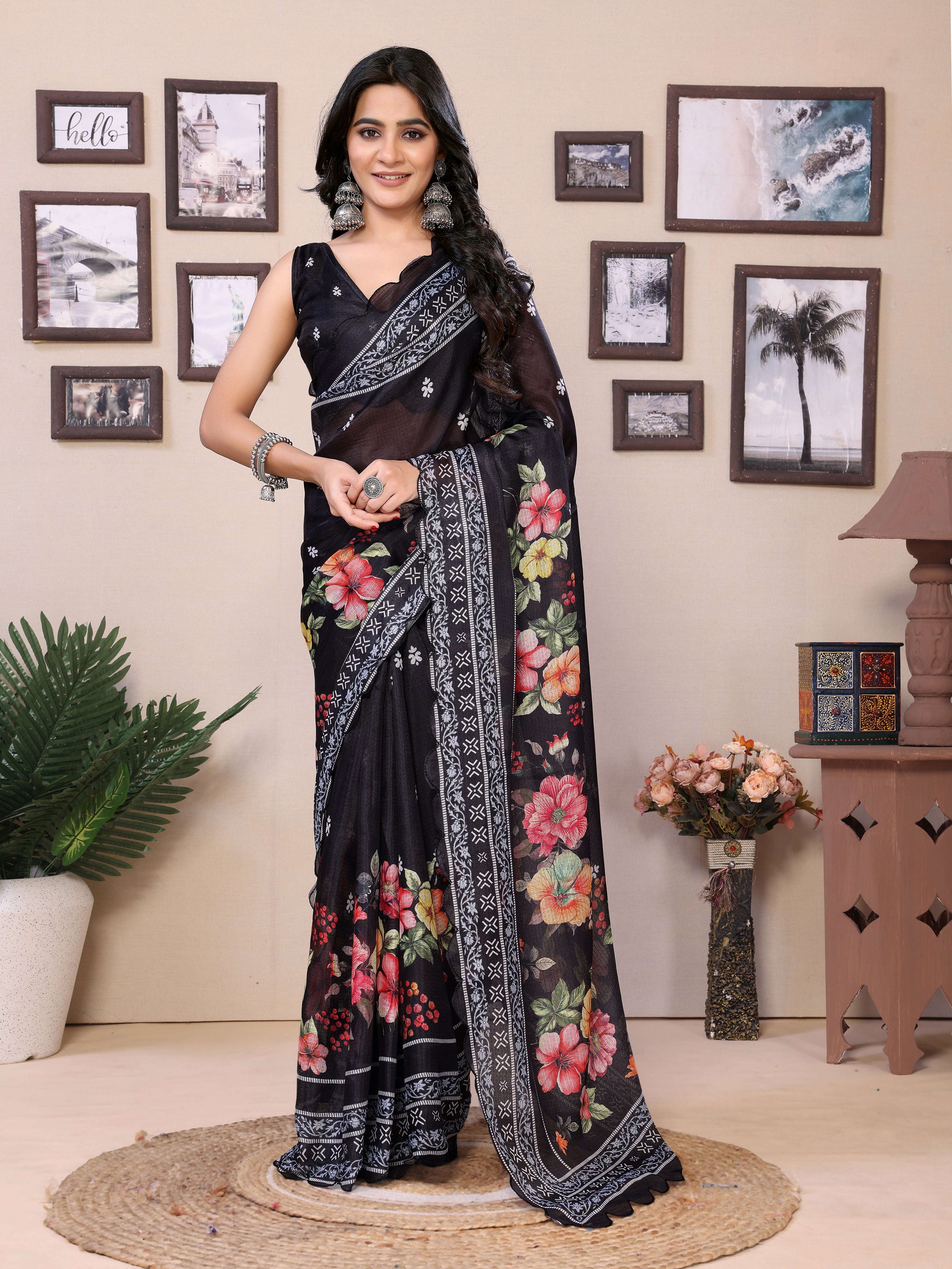 Ready to wear Saree – Instant Elegance Saree - Butti Print