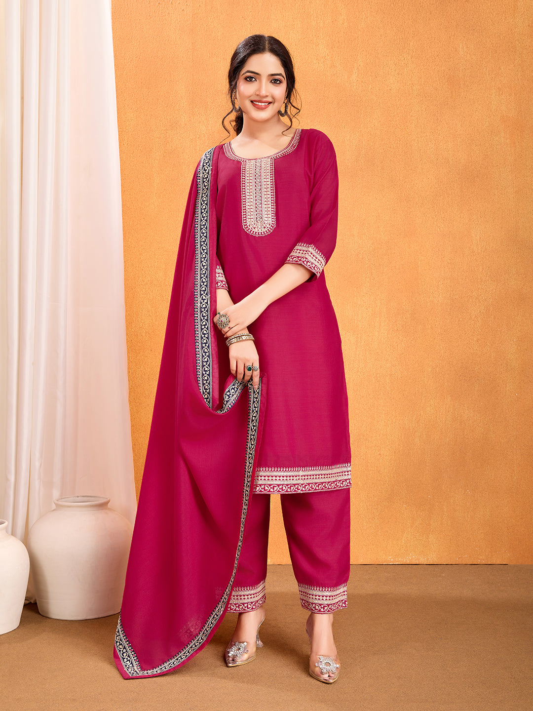 Multi Sequence with cording Work kurti set
