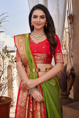 Pure Khicha Silk Saare- Gold Zari Work - Wedding Special
