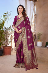 Pure Pethani Silk With Jari Weave Saare