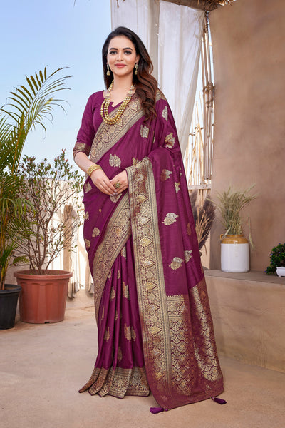 Pure Pethani Silk With Jari Weave Saare